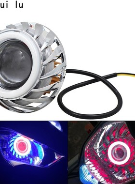 Car Motorbike Motorcycle Head 30W LED Angel Eyes Headlight L