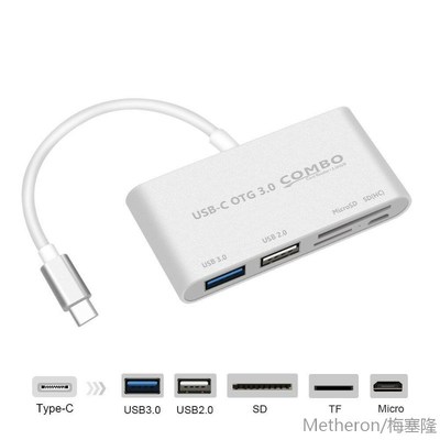 l USB C to Multi SD CF Micro SD Card Reader Adapter Type-C U