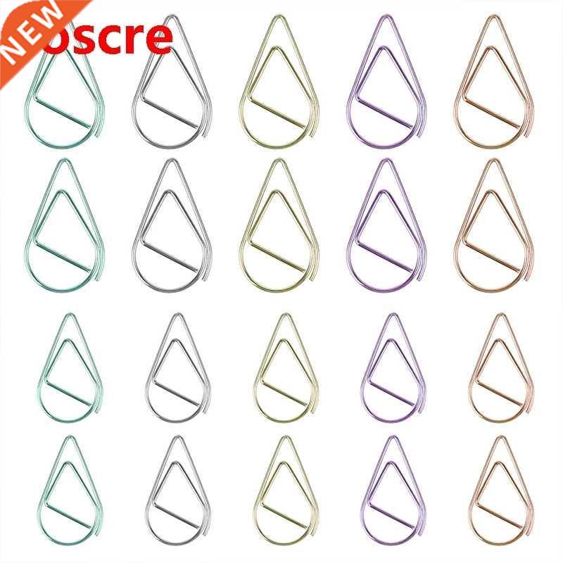 Kaobuy 20/50 pcs Drop Shape Paper Clips Metal Material Paper