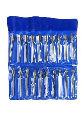 20Pcs 3mm Shank Diamond Burr Bit Cut Engraving Carving