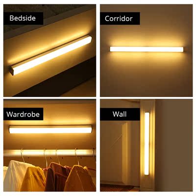 USB Rechargeable LED Night Light Motion Sensor Magnetic Nigh