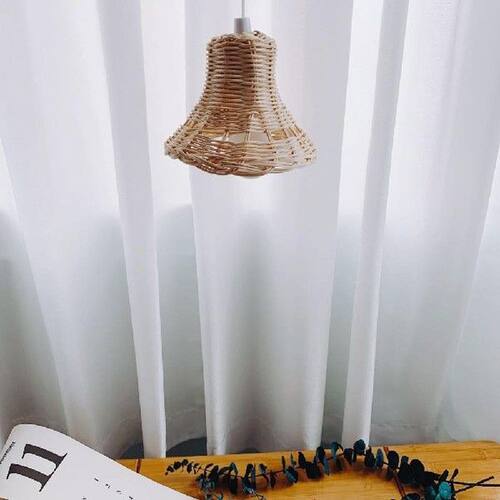 Nordic Rattan Plaited Lampshade Craft Ceiling Lamp Cover