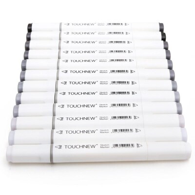 Touchnew 10/20/24/30Colors Grayscale Marker Skin Tone Dual H