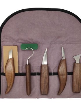 7Pcs Wood Carving Tool High Manganese Steel Blade Wooden Han