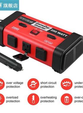 USB Charge 200W Watt DC 12V to 110V Portable Car Power Inver