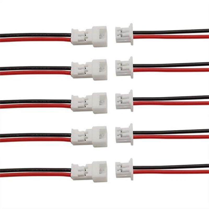 50/100Pairs JST 1.25mm 2 Pin Male Female Plug Socket Connect - 实物图