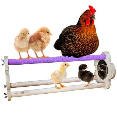 Chicken Perch Toys Strong Solid Wooden Roosting Bar Cage