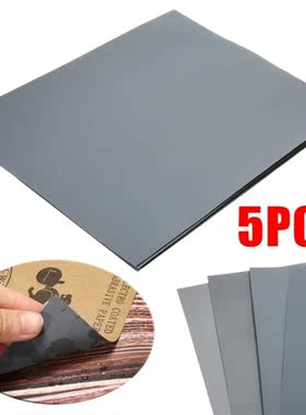 5Pcs Waterproof Sand Papers Wet and Dry Sand Paper Mixed Ass