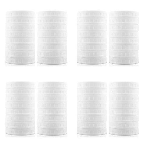 64 Pack Wide Mouth Mason Jar Lids,Plastic Storage Caps For
