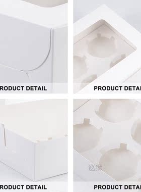 20pc 6 Cavities Cupcake Holder Box Muffin Cake Box With Wind