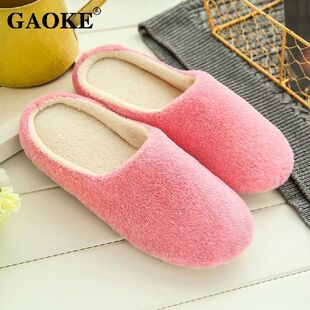 Woman Winter Slippers Soft Plush Cotton Cute Slippers Shoes