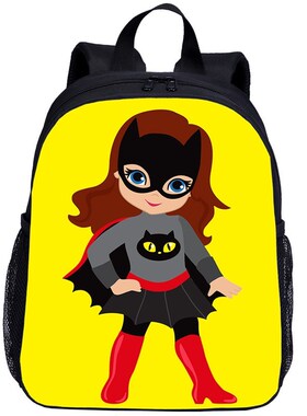 Fashion Anime Wonder Kids Super Girl School Backpacks Carto