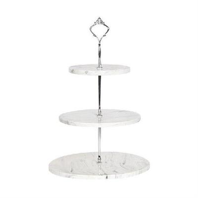 Kitchen Supplies Marble Texture Cake Tray Ceramic