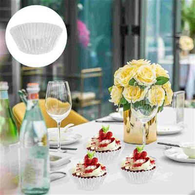 100 Pcs Silcone Molds Metalic Cupcake Liners Aluminum