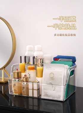 Mask to receive a case cosmetics basket plastic transparent
