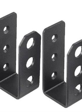 Door Brace Install In -(2Pc) Iron Metal U Bracket Rust