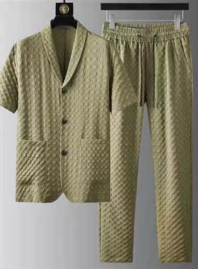 2023 Fashion Spring Summer Mens Casual Two Piece Sets Short