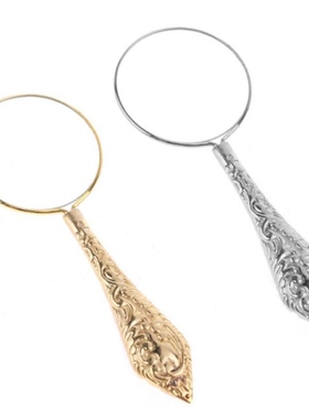 European Delicate Pattern Handle Retro Glass Lens High-Grade