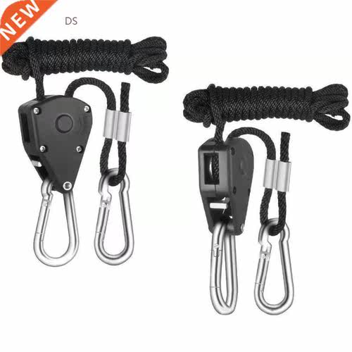 2pcs 1/8 Inch 8Feet Long Heavy Duty Adjustable Rope Clip Han