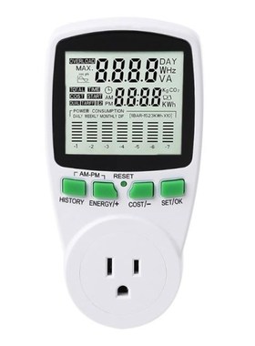 Easy to Read  Electricity Usage Meter Household Kilowatt Wat