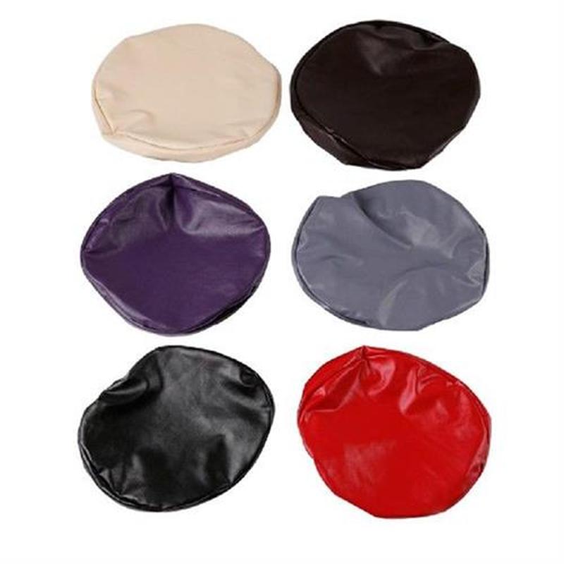 Elastic PU Leather Round Stool Chair Cover Waterproof Pump