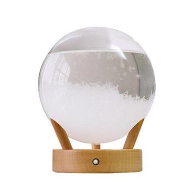 Glass Weather Station Light Up Weather Forecaster Barometer