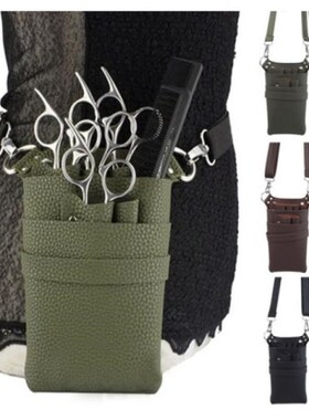 Hair Fanny pack hairdresser barber tool scissors bag Leather