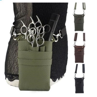 Hair Fanny pack hairdresser barber tool scissors bag Leather