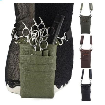 Hair Fanny pack hairdresser barber tool scissors bag Leather