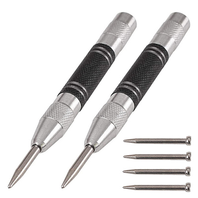 High Quality 2 Pcs 5 inch Automatic Center Punch Metal