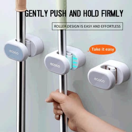 Mop Broom Holder Wall Mounted Mop Holder Household Adhesive