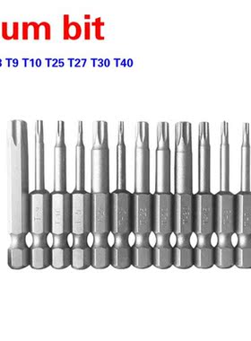 10PCS Hollow/Solid 50mm Long Torx Bit Set 1/4 Inch Hex Shank