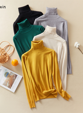 Marwin New-Coming Autumn Winter Top Solid Pull Femme Pullove