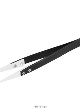 Ceramic Tips Tweezers Stainless Steel Handle Straight Aimed