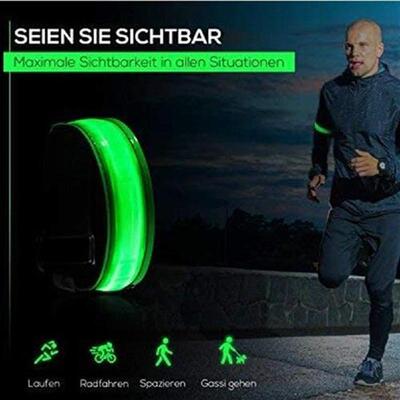LED Luminous Bracelet Night Running Armband USB Charge Safe