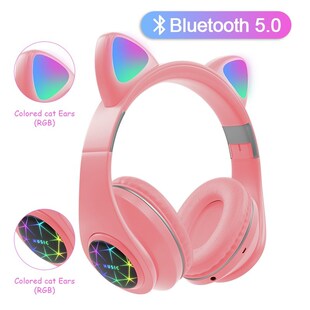 Cute Cat Earphones Wireless Headphones Muisc Stereo Bluetoo
