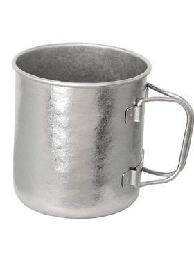 450ml Titanium Cup, Camping Mug Titanium Mug with Handle
