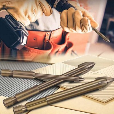 5PCS/SET Cemented Carbide Drill Bit Set Ceamic Tile Wood Ste