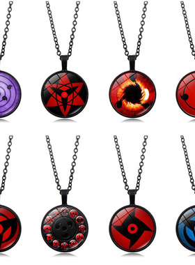 Sharingan Eye Necklace Uchiha Kakashi Mangekyou Glass Caboch