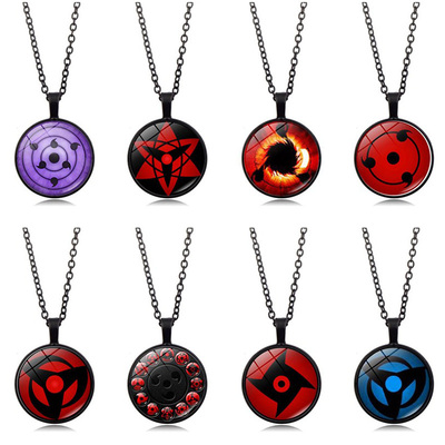 Sharingan Eye Necklace Uchiha Kakashi Mangekyou Glass Caboch