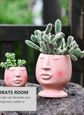 Home Decoration Face Shaped Flowerpot Succulents Flower Pot
