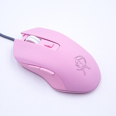 Pink Computer Mouse Colorful Backlit Gaming Mouse Optical Wi