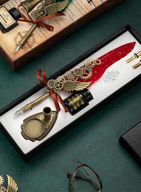 Fracture Resistance Copper Convenient Use Quill Pen Set for