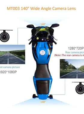 Motorcycle DVR Wifi Camera FHD 1080P 4 Inch Dash Cam Moto W