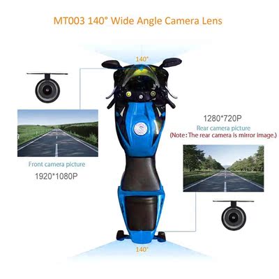 Motorcycle DVR Wifi Camera FHD 1080P 4 Inch Dash Cam Moto W
