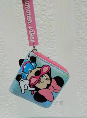 2021  Mickey Minnie original coin purse small wallet keychai