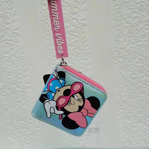 2021  Mickey Minnie original coin purse small wallet keychai