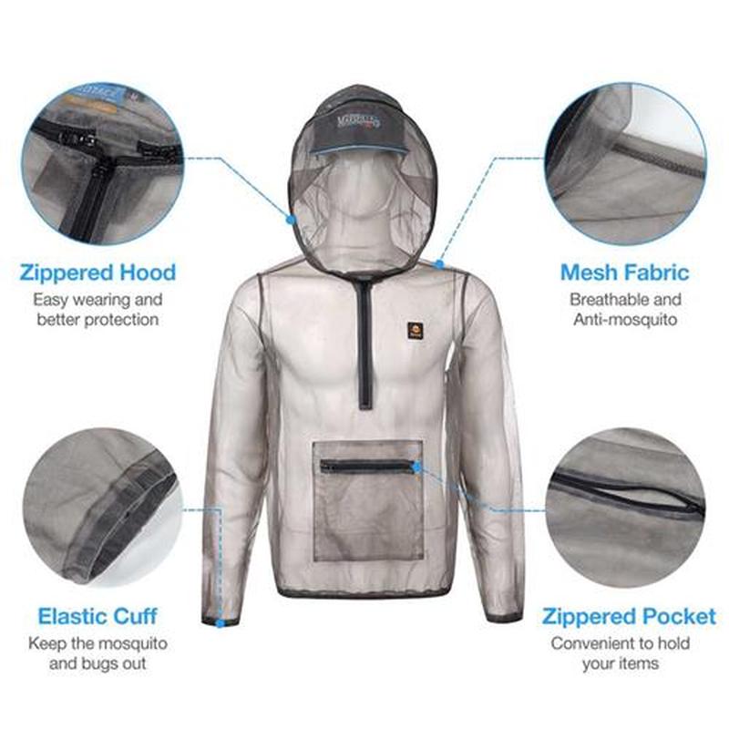 Lightweight Anti-Mosquito Jacket Bee Insect Repellent Mesh