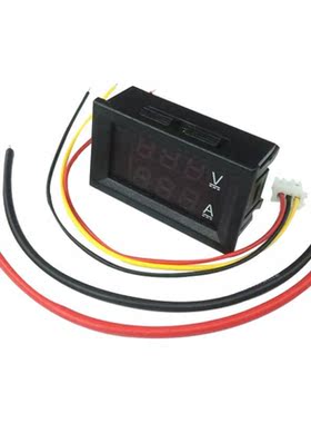 High Quality DC 100V 10A Voltmeter Ammeter Blue   Red LED Am