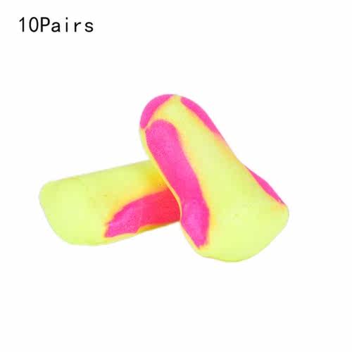 10Pairs Disposable Uncorded Foam Earplugs Snore Sleep Hearin